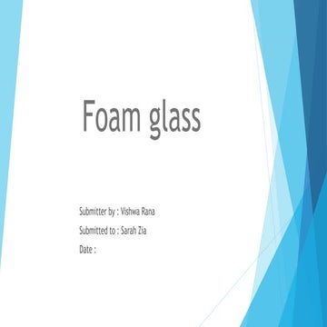 Foam glass