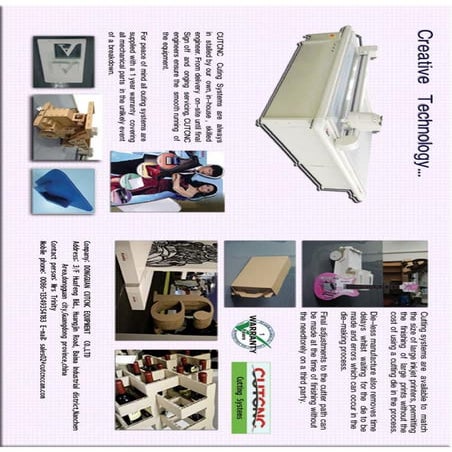 CNC blade cutting table for packaging advertising sign board 