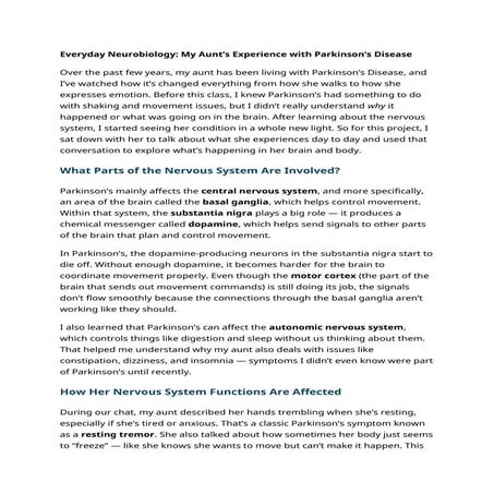 final project neurobiology on parkinsons
