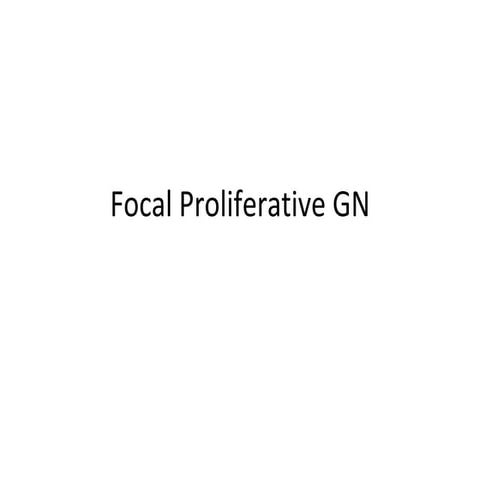 Focalproliferative Glomerulonephritis