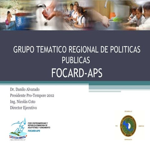 Inauguración y presentación. Nicolás Coto- Secretario ejecutivo FOCARD-APS.