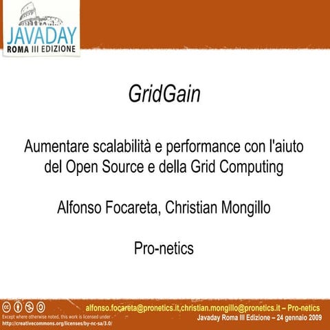 A real case study : boost scalability and performance with GridGain. Javaday ...