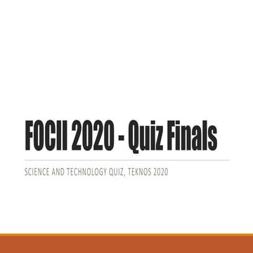 Focii 2020   quiz finals