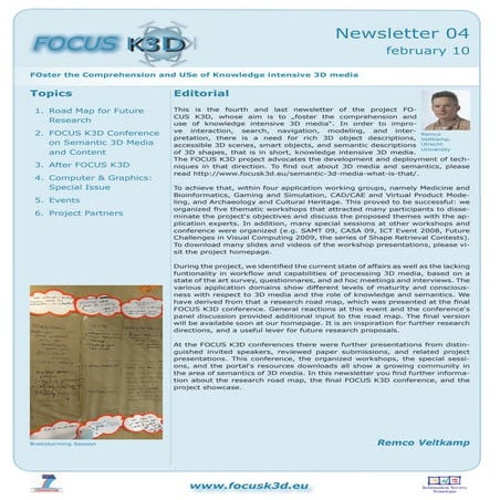 FOCUS K3D Newsletter (Feb 2010)