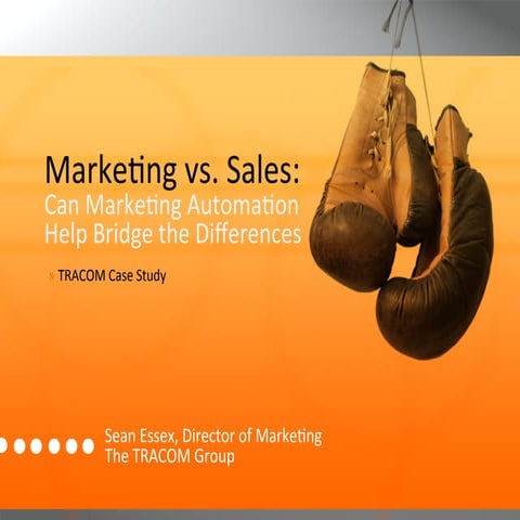 Pardot Elevate 2012 - Marketing vs. Sales: Can Marketing Automation Help Brid...