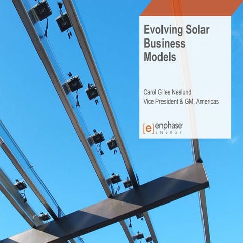 Evolving Solar Business Models