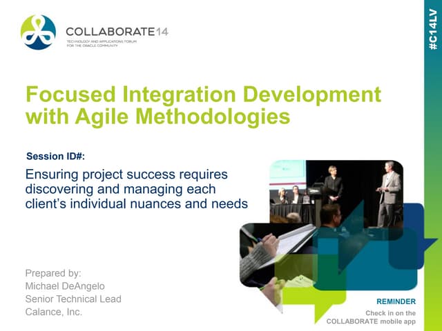 Focused integration development with agile methodologies - Oracle Primavera P...