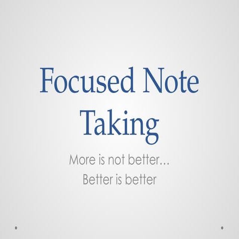 Aacademic Writing for Senior High School Students Note Taking