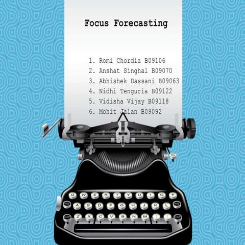 Focus forecasting bmb