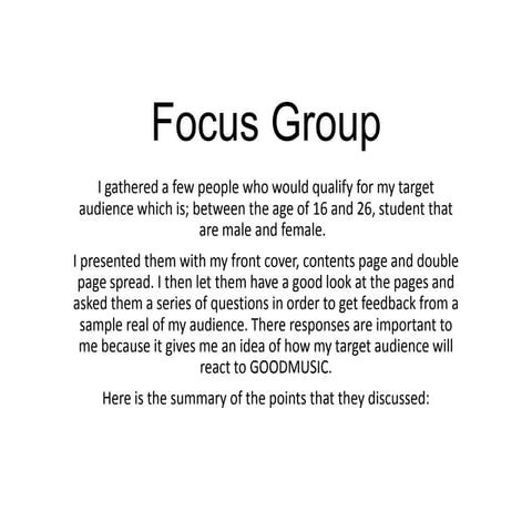 Focus group