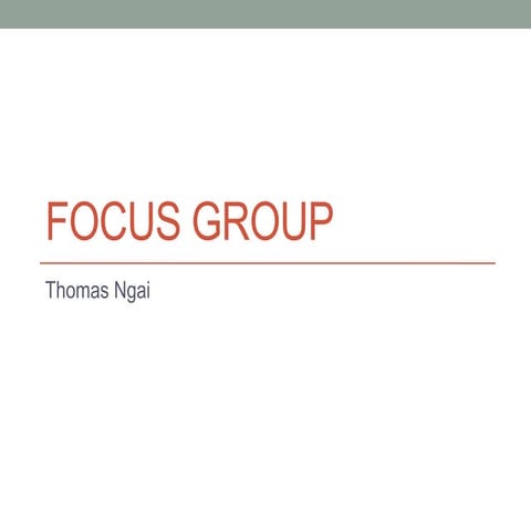 Focus group