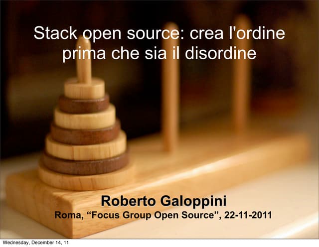 Open Source Focus Group 22.11.2011 Roberto Galoppini