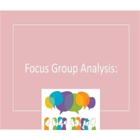 Focus group analysis