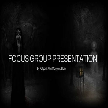Focus group presentation 