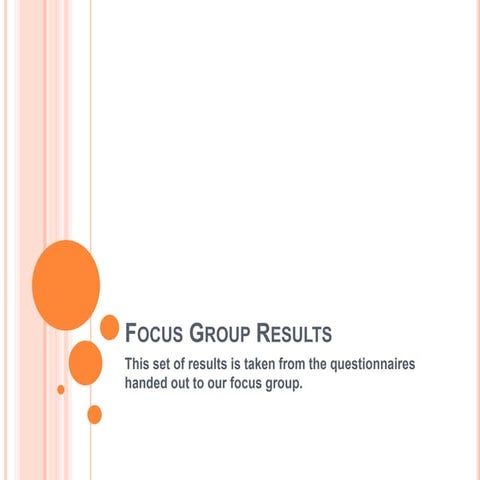 Focus group results