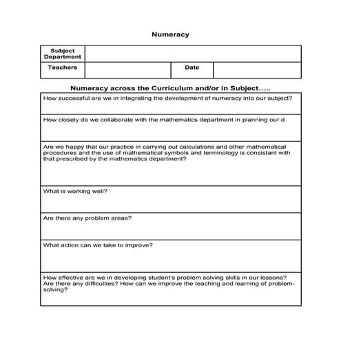 Focus groupschedulefornumeracy