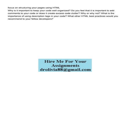 focus on structuring your pages using HTML Why is it importa.pdf
