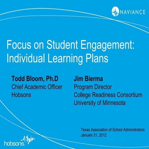 Focus on Student Engagement: Individual Learning Plans