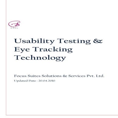 Eye Tracking for Usability | PPTX
