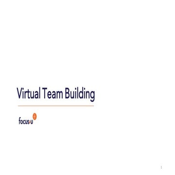 FocusU Virtual Team Building Offerings