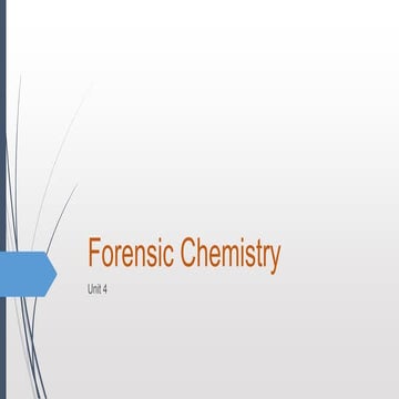 Forensic Chemistry - Explosives