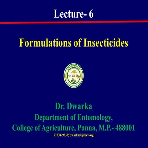 Pesticides and their application methods | PPTX
