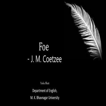 Foe - J. M. Coetzee