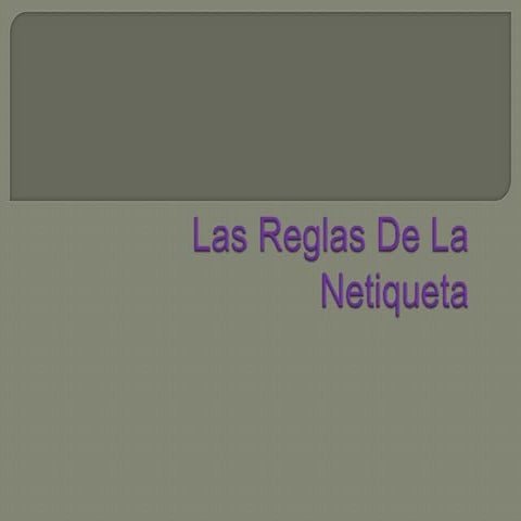 Normas basicas de la Netiqueta