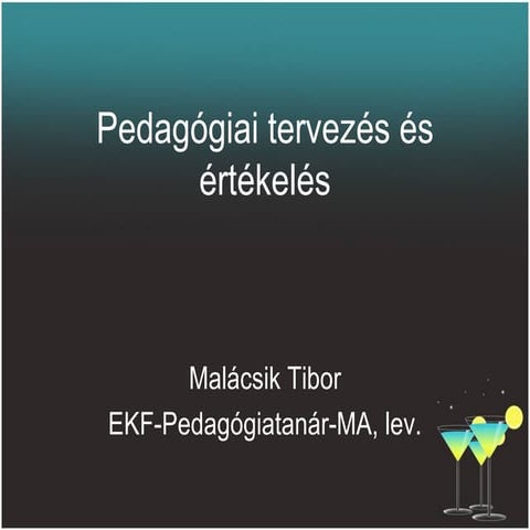 Foglalkozás tervezet