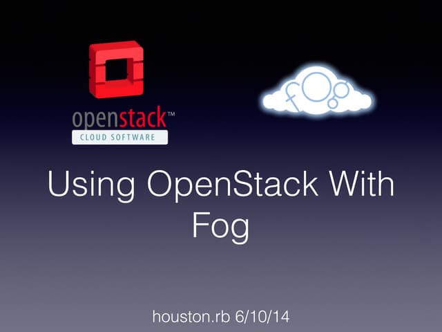 Using OpenStack With Fog