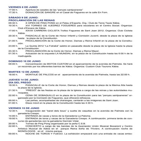 Fogueres Sant Joan 2012