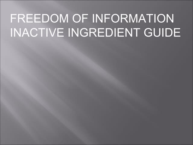 Foi and iig