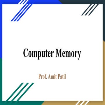 Computer Memory | PPTX