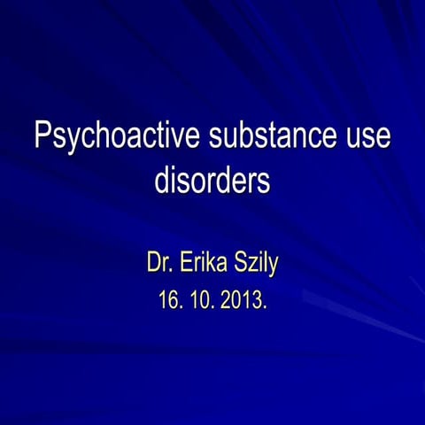 Substance Abuse Disorders | PPTX