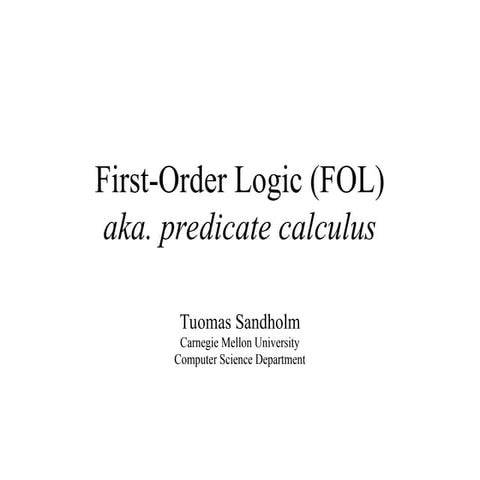 First-Order Logic (FOL) in AI is a powerful form of knowledge representation