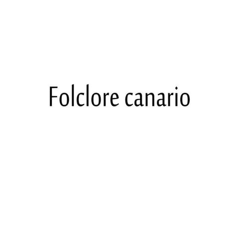 Folclore canario