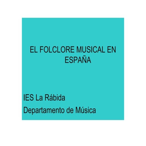 Folclore musical español