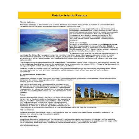 Folclor isla de pascua