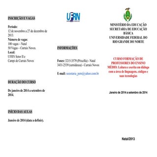 Folder - Língua Portuguesa