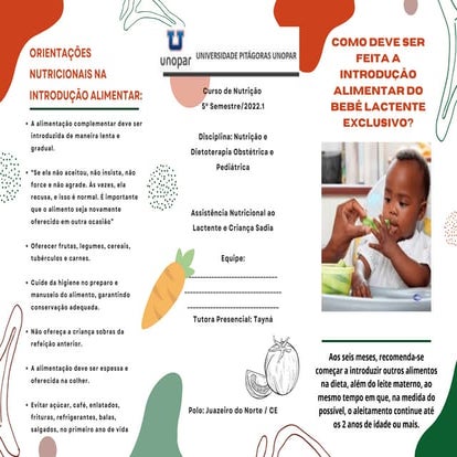 introducaoalimentar #1000dias #nutricaomaternoinfantil #nutricionista