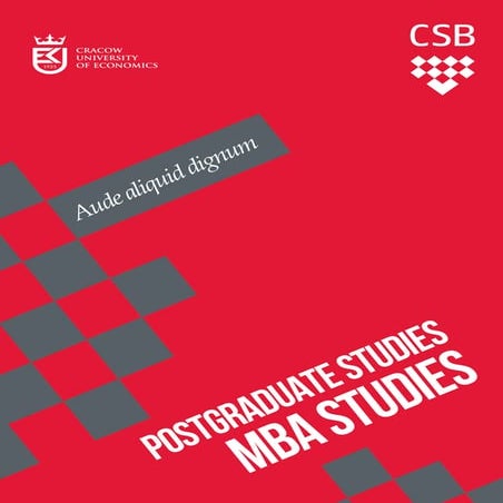 Postgraduate Studies MBA Programs