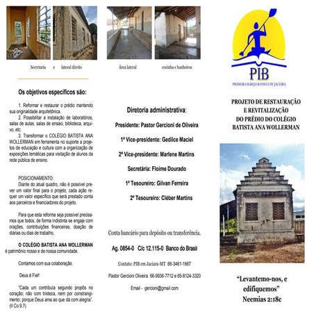 PROJETO REVITALIZAÇÃO ESCOLA ANA WOLLERMAN