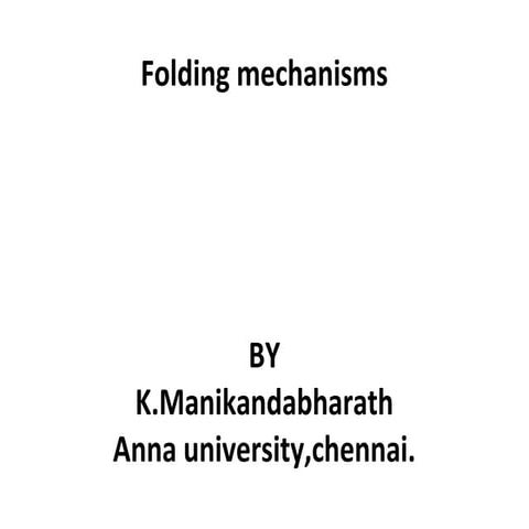 Folding mechanisms