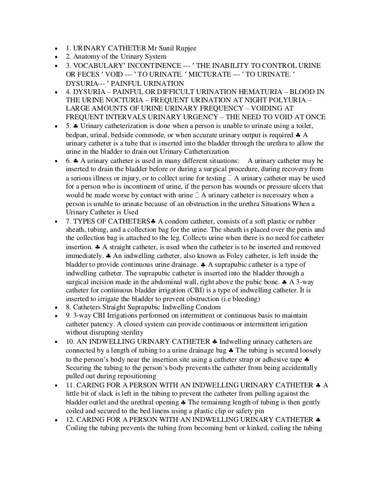 Foley catheter insertion document