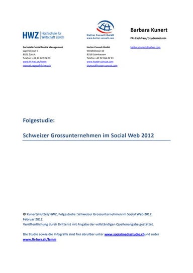 Folgestudie Social Media 2012