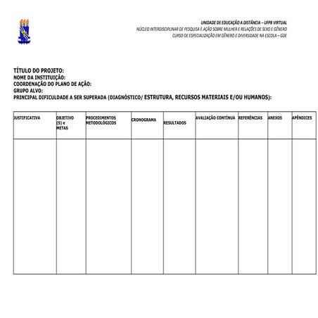 Folha de Elaboração
