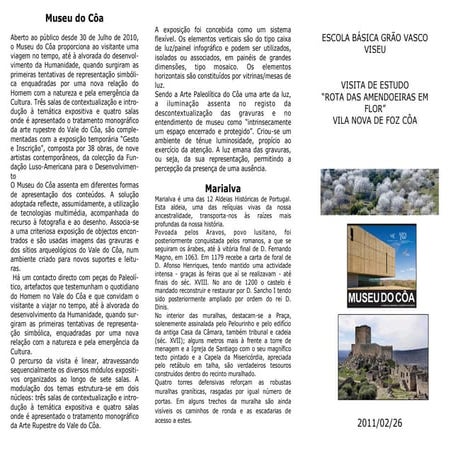 Folheto Foz Côa -2010-11
