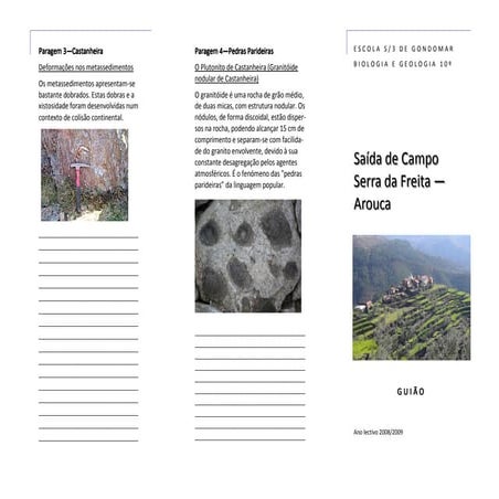 Folheto Serra Freita