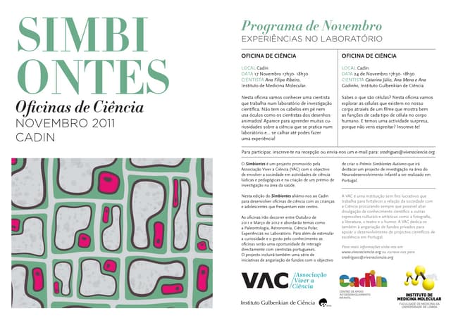 Simbiontes Autismo - Programa de Novembro