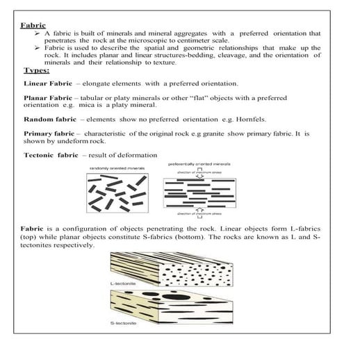 Foliation and lineation